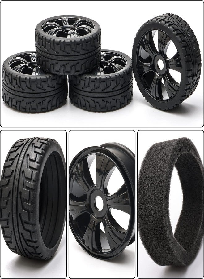 JIUWU RC Off-Road Buggy 1:8 Hex 17mm 6 Spoke Wheel Rims H Thread Pattern Tyre Tires Black - Image 4